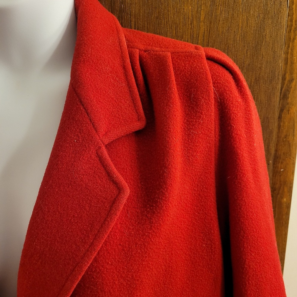 Karizma East Ltd. Vintage Wool Coat Red Lined Extra Button Womens‎ Size 10 - Picture 11 of 13